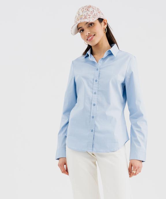 Chemise cintrée en coton extensible femme vue4 - GEMO(FEMME PAP) - GEMO