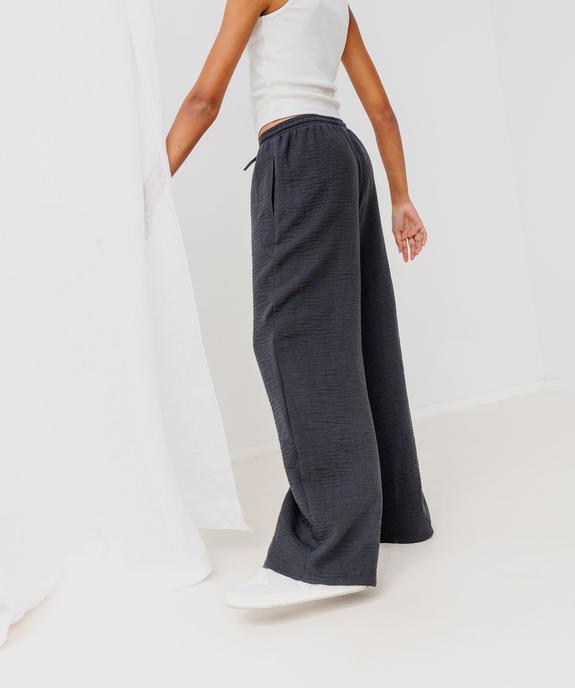 Pantalon large fluide avec taille ajustable fille vue6 - GEMO (JUNIOR) - GEMO