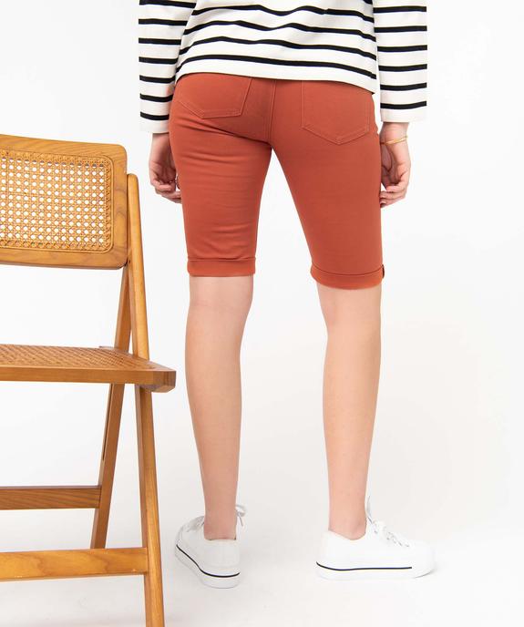 Bermuda slim en coton extensible femme vue3 - GEMO 4G FEMME - GEMO