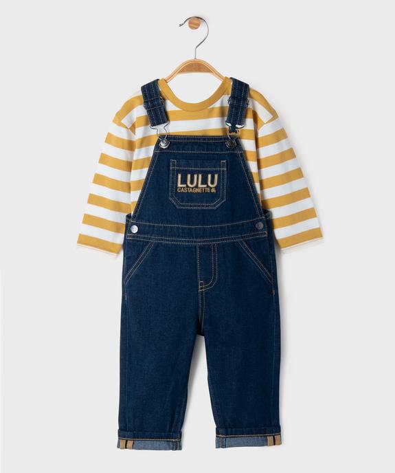 Ensemble 2 pièces bébé garçon salopette et tee-shirt - LuluCastagnette vue1 - LULU CASTAGNETTE GEMO FOR GOOD - GEMO