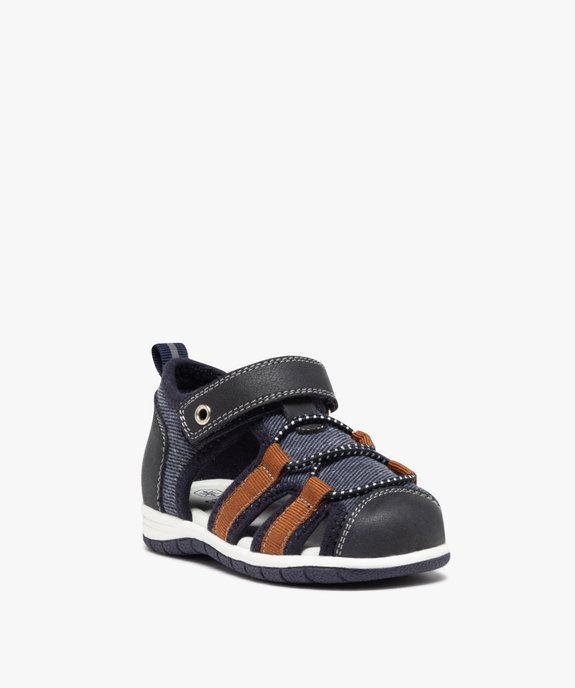 Sandales bébé garçon multi-matières à bout fermé vue2 - GEMO(BEBE DEBT) - GEMO