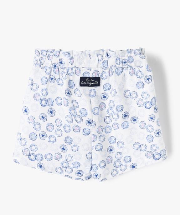 Short bébé fille fluide et imprimé - LuluCastagnette vue3 - LULUCASTAGNETTE - GEMO