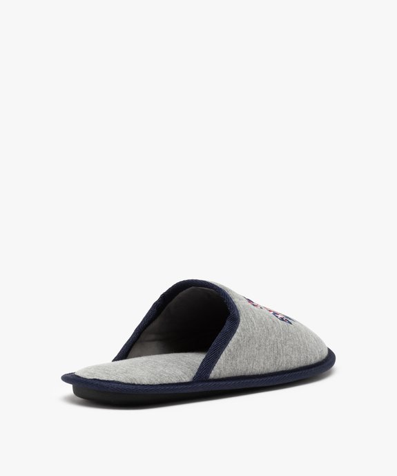 Chaussons homme mules plates brodées "Réveil en cours" vue4 - GEMO(HOMWR HOM) - GEMO