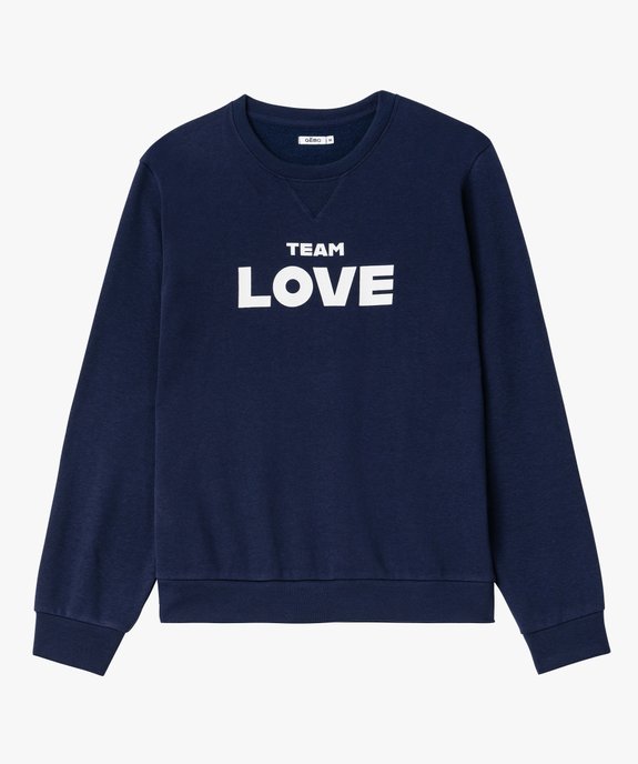 Sweat à message avec intérieur molletonné homme vue4 - GEMO (HOMME) - GEMO