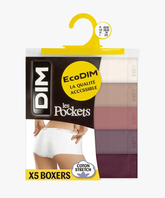 Shorties en coton stretch femme (lot de 5) - Les Pockets Eco Dim vue4 - DIM - GEMO