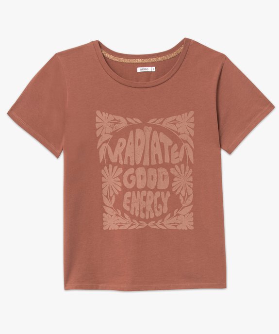 Tee-shirt femme imprimé à manches courtes vue4 - GEMO(FEMME PAP) - GEMO