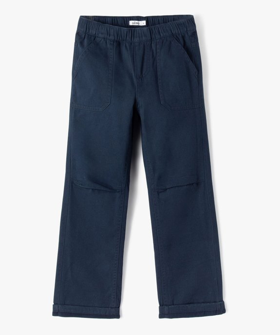 Pantalon en toile avec doublure polaire garçon vue2 - GEMO 4G GARCON - GEMO