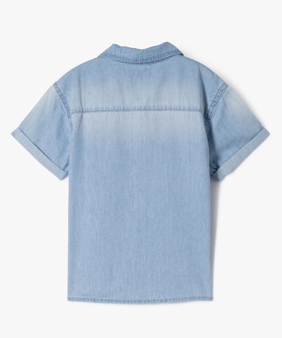Chemise en jean manches courtes garçon vue3 - GEMO (ENFANT) - GEMO