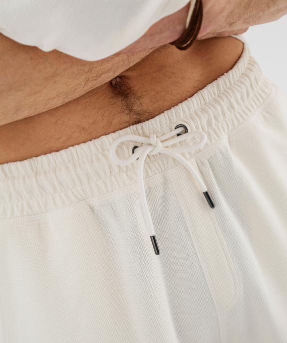 Bermuda en maille de coton texturée homme vue2 - GEMO 4G HOMME - GEMO