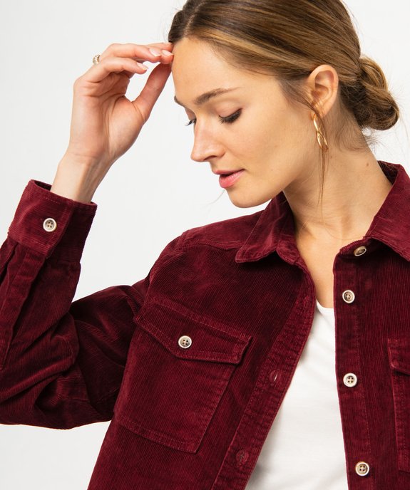 Chemise en velours côtelée femme - LuluCastagnette vue2 - LULUCASTAGNETTE - GEMO