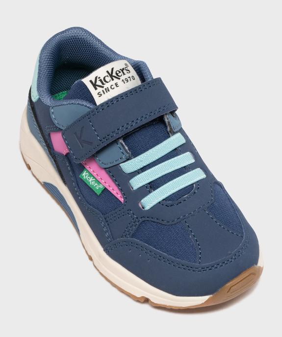 Baskets en toile à scratch fille - Kickers vue5 - KICKERS - GEMO