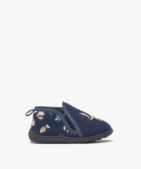 Chaussons bébé garçon bottillons à zip petit renard vue1 - GEMO 4G BEBE - GEMO