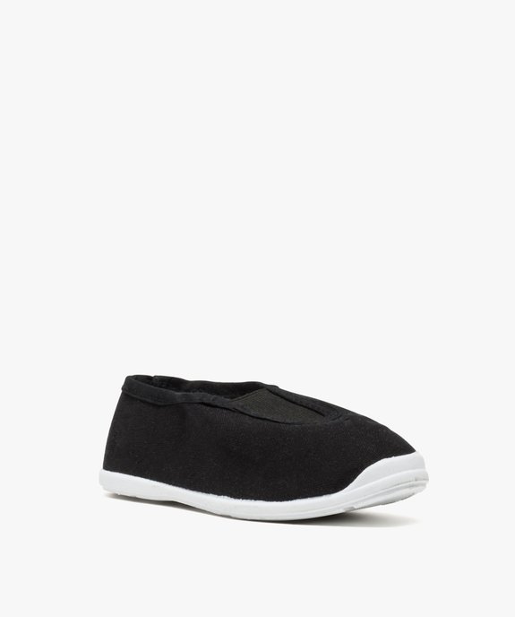 Chaussons rythmiques en toile unis avec élastique vue2 - GEMO (ENFANT) - GEMO