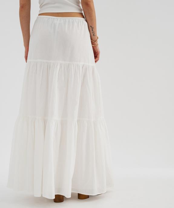 Jupe longue à volant en voile de coton femme vue3 - GEMO(FEMME PAP) - GEMO