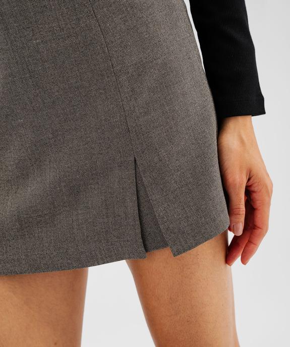 Jupe short avec fente sur l’avant femme vue4 - GEMO(FEMME PAP) - GEMO