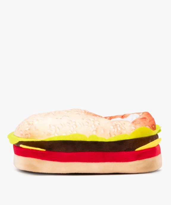 Chaussons homme en velours burger fantaisie vue3 - GEMO(HOMWR HOM) - GEMO