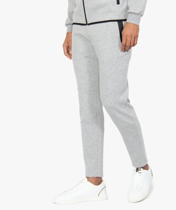 Pantalon homme en maille à taille élastiquée vue1 - GEMO (HOMME) - GEMO