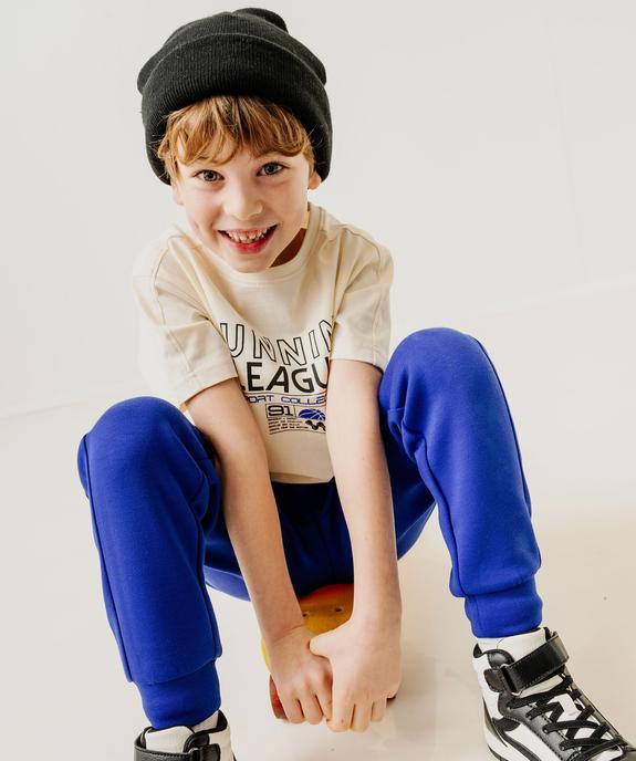 Pantalon de jogging tricolore garçon vue1 - GEMO (ENFANT) - GEMO
