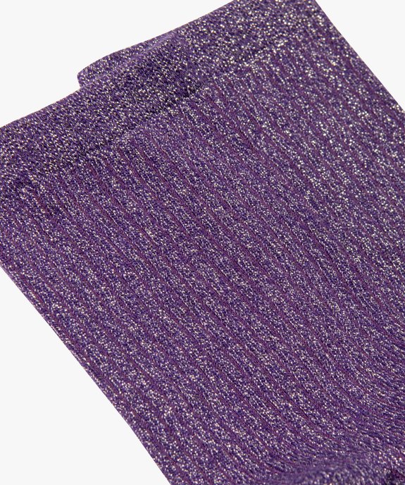 Chaussettes femme unies pailletées  vue2 - GEMO(HOMWR FEM) - GEMO