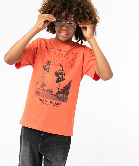 Tee-shirt à manches courtes imprimé garçon vue1 - GEMO 4G GARCON - GEMO