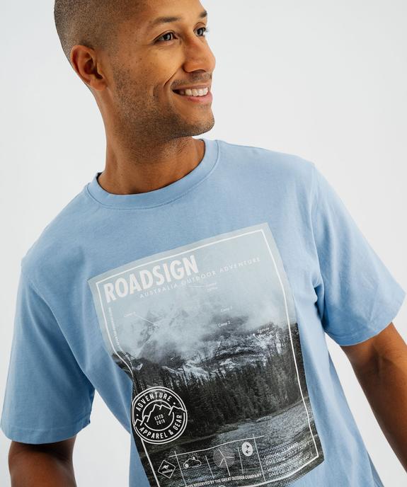 Tee-shirt à manches courtes imprimé homme - Roadsign vue3 - ROADSIGN G4G - GEMO