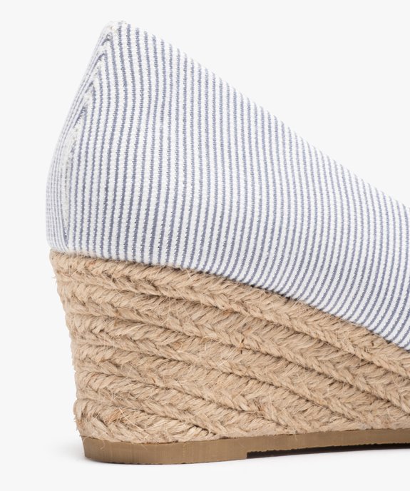Escarpins femme en toile et talon compensé en corde vue6 - GEMO(URBAIN) - GEMO