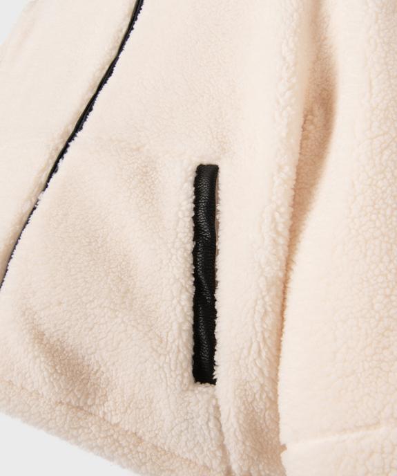 Blouson en sherpa doublé polaire à col montant fille vue3 - GEMO (JUNIOR) - GEMO