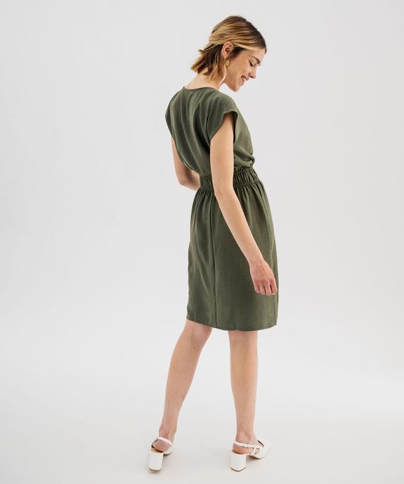 Robe manches courtes avec boutons sur l’avant femme vue3 - GEMO(FEMME PAP) - GEMO