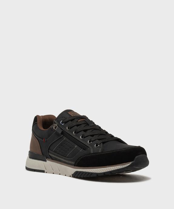 Baskets basses de ville à lacets et zip homme - Urban Steps vue2 - URBAN STEPS - GEMO