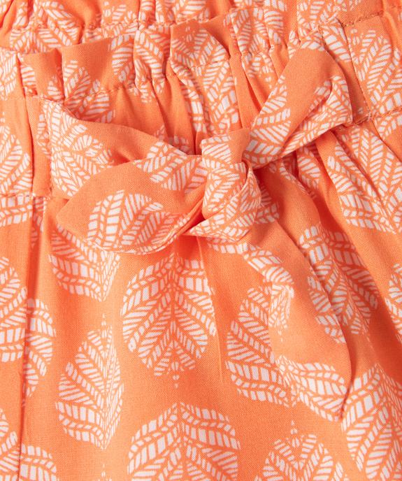 Short bébé fille imprimé à taille élastique vue2 - GEMO 4G BEBE - GEMO