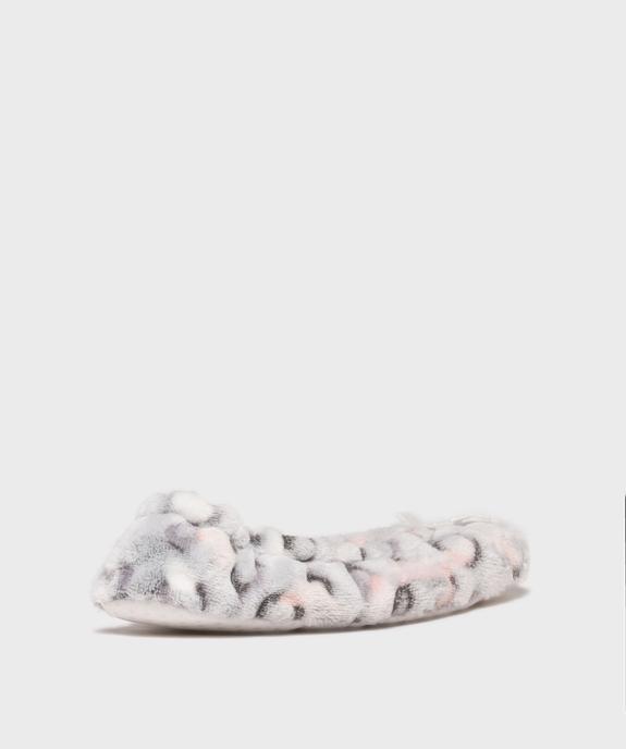 Chaussons ballerines en velours souple femme vue4 - GEMO(HOMWR FEM) - GEMO