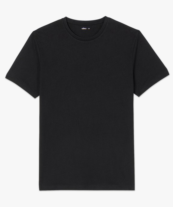 Tee-shirt homme à manches courtes uni vue4 - GEMO 4G HOMME - GEMO