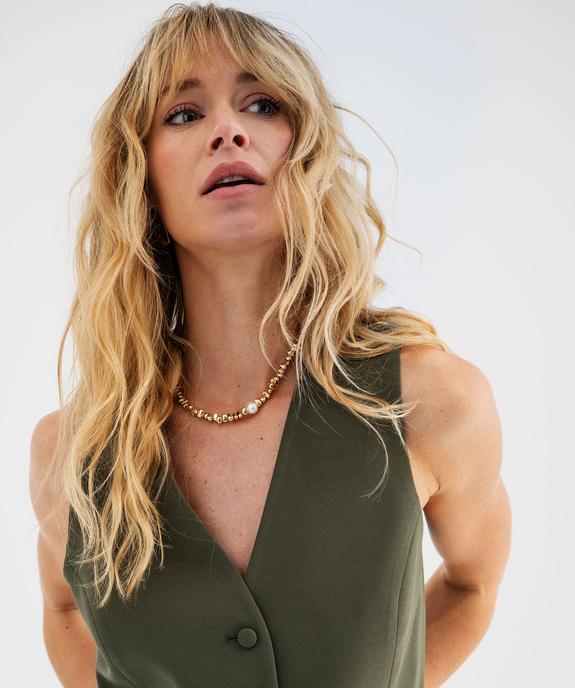 Gilet de costume sans manches femme vue3 - GEMO 4G FEMME - GEMO