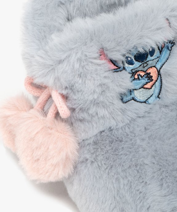 Chaussons fille boots en textile peluche avec détail pompons - Lilo & Stitch vue6 - LILO & STITCH - GEMO
