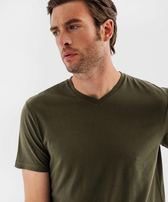 Tee-shirt à manches courtes et col V homme vue8 - GEMO 4G HOMME - GEMO