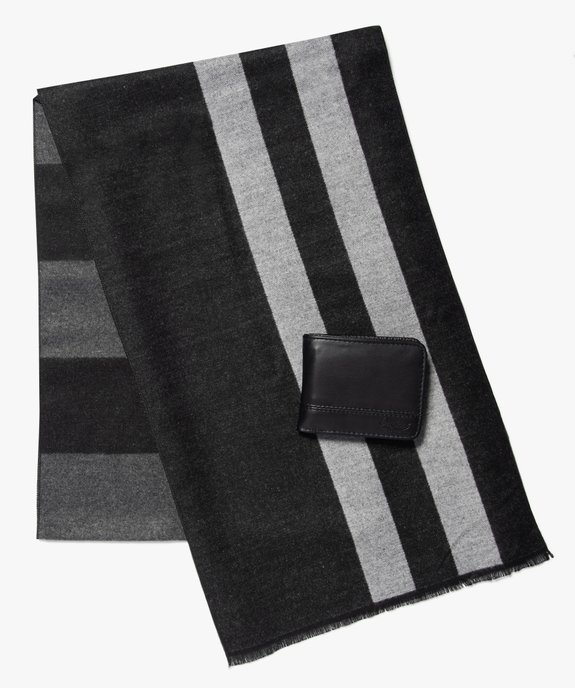 Coffret cadeau homme : écharpe et portefeuille vue2 - GEMO (ACCESS) - GEMO