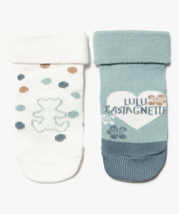 Chaussettes bébé imprimées à revers - LuluCastagnette (lot de 2) vue1 - LULUCASTAGNETTE - GEMO