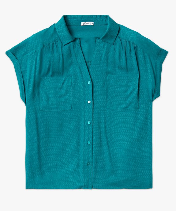 Chemise à manches courtes à reflets irisés femme vue4 - GEMO(FEMME PAP) - GEMO