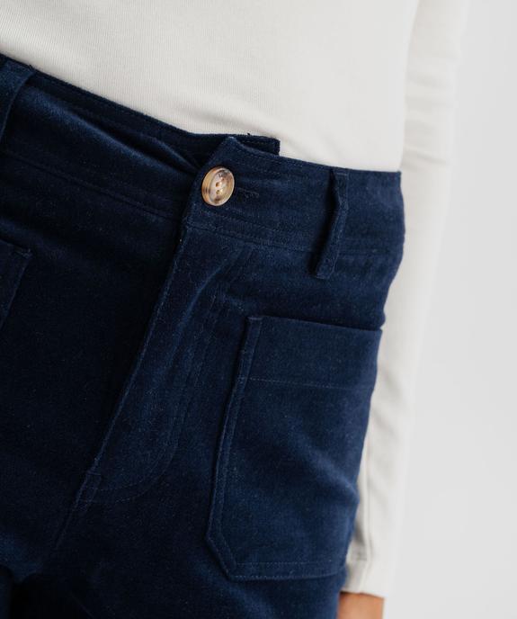 Pantalon flare taille haute en velours extensible femme - LuluCastagnette vue2 - LULUCASTAGNETTE - GEMO