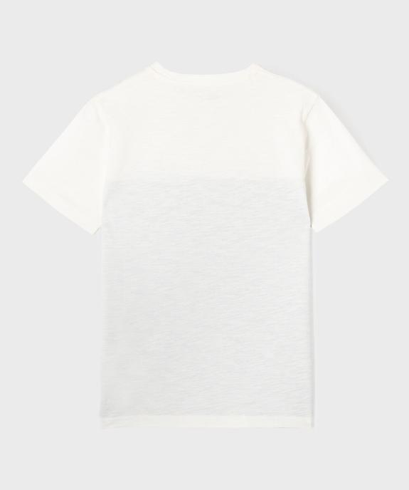 Tee-shirt manches courtes en jersey de coton flammé garçon vue3 - GEMO 4G GARCON - GEMO