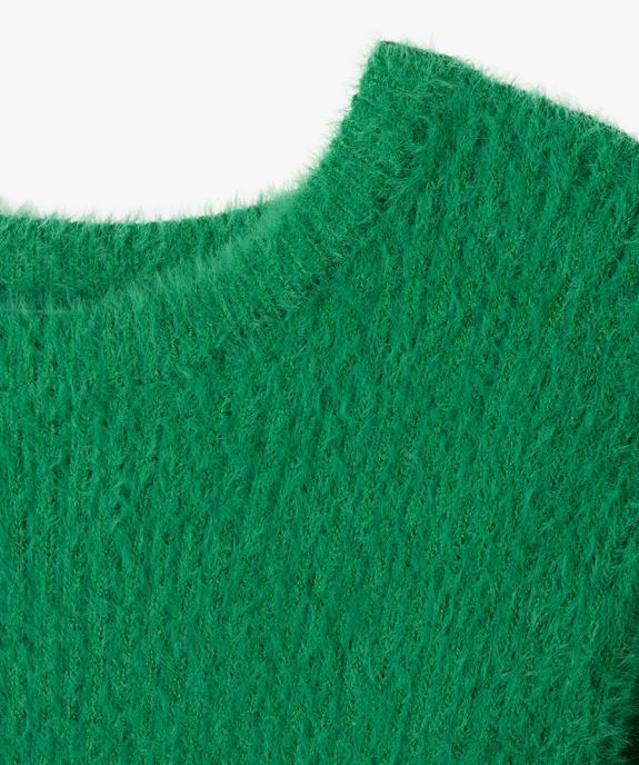 Pull à col rond en maille duveteuse fille vue2 - GEMO (ENFANT) - GEMO