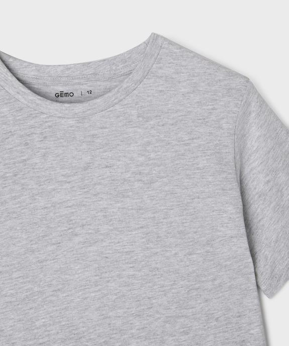 Tee-shirt à manches courtes uni garçon vue2 - GEMO 4G GARCON - GEMO