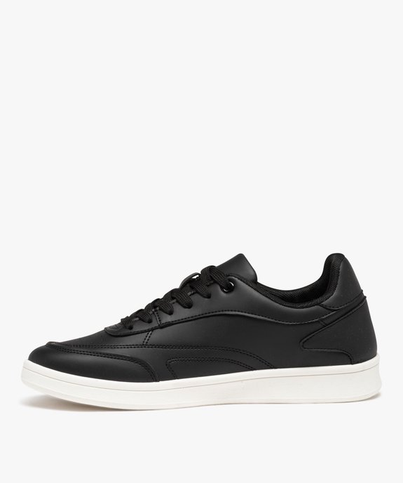 Baskets homme unies style rétro à lacets avec semelle épaisse vue3 - PREMIER PRIX BY GEMO - GEMO