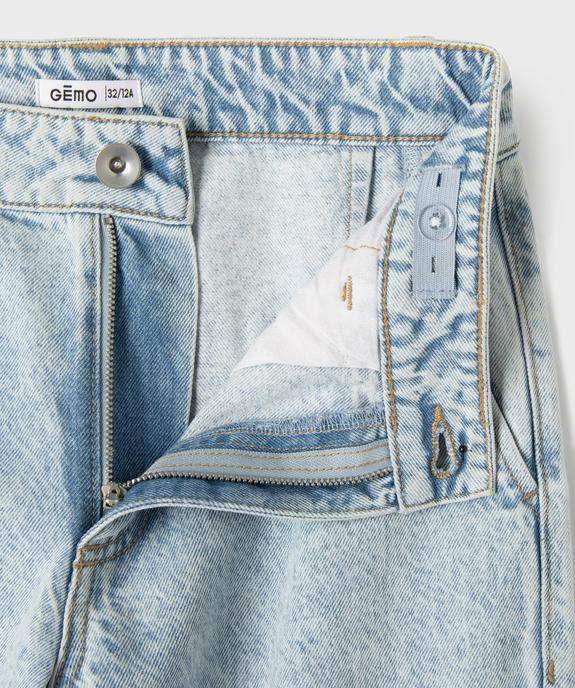 Jean Straight cargo avec taille ajustable fille vue2 - GEMO (JUNIOR) - GEMO