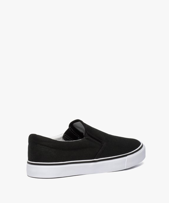 Tennis homme en toile façon slippers à élastiques Dessus uni vue4 - GEMO (HOMME) - GEMO