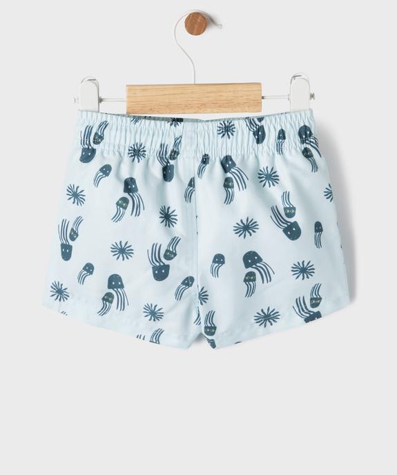 Short de bain motif méduses bébé garçon vue3 - GEMO 4G BEBE - GEMO