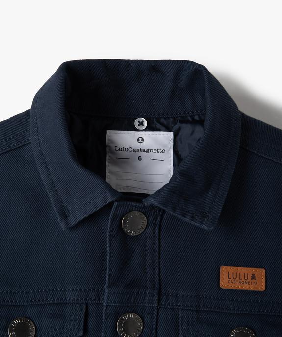 Veste garçon doublée à col original - LuluCastagnette vue4 - LULUCASTAGNETTE - GEMO