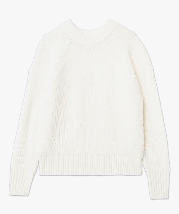 Pull en grosse maille à col rond femme vue4 - GEMO(FEMME PAP) - GEMO