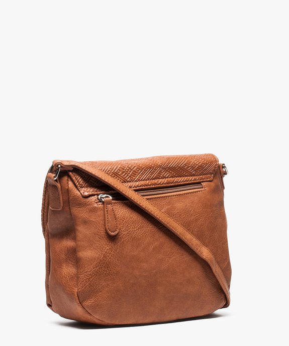 Sac femme forme besace avec dessus texturé vue2 - GEMO (ACCESS) - GEMO
