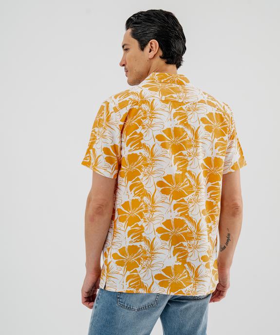 Chemise manches courtes et col cubain en viscose majoritaire homme vue3 - GEMO 4G HOMME - GEMO